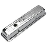 Trans-Dapt Performance Chrome Valve Covers 9841 Covers, Tall, Steel, Chrome, 350 Logo, Chevy, Small Block, Pair thumbnail 4