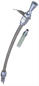 Trans-Dapt Performance Flexible Braided Stainless Transmission Dipsticks 8140 Dipstick, Stainless, Aluminum, Natural, Polished, Chevy, 700R4, Each thumbnail 3