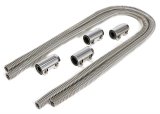 Trans-Dapt Performance Heater Hose Kits 8208 Hoses, Stainless Steel, Natural, 0.750 in. Diameter, 44.00 in. Length, Adapters, Clamps, Kit thumbnail 1