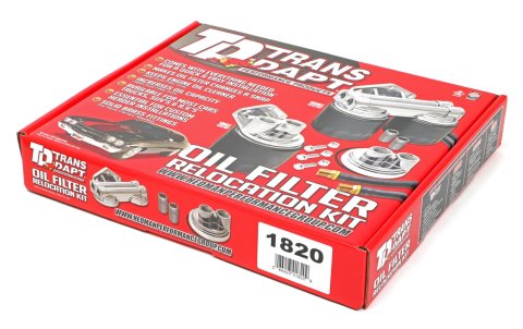 Trans-Dapt Performance Products Oil Filter Relocation Kits 1820 OIL FILTER RELOCATION KIT 90 DEGREE/HORIZONTAL