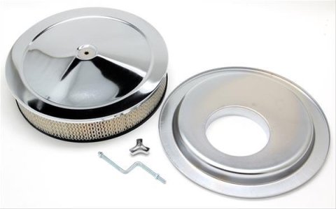 Trans-Dapt Performance Products Air Cleaners 8664 ASPHALT BLACK POWDER COATED 14" X 4" RACING AIR CLEANER