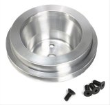 Trans-Dapt Performance Powdercoated Pulleys 8736 Water Pump Pulley, Billet Aluminum, 2-Groove, 6.250 in. Diameter, Polished, Chevy, Big Block, Long Pump, Each thumbnail 3