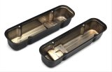 Trans-Dapt Performance Products Valve Covers 8613 PONTIAC TALL ASPHALT BLACK POWDER COATED VALVE COVERS thumbnail 1