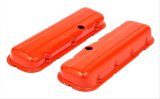 Trans-Dapt Performance Products Valve Covers 9993 Covers, Short, Steel, Orange Powdercoated, Non-Baffled, Chevrolet, Big Block, Pair thumbnail 2