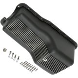 Trans-Dapt Performance Products Oil Pans 7427 Pan, Pan Black Finned Aluminum SB Ford 260-302 1962-82 thumbnail 1