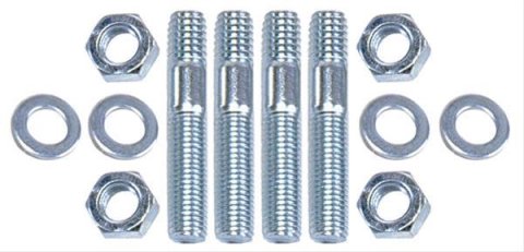 Trans-Dapt Performance Carburetor Stud Kits 2047 Studs, Steel, Zinc Plated, 5/16-18/24 in. x 2.000 in. Long, Kit