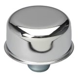 Trans-Dapt Performance Chrome Valve Cover Breathers 4870 Breather, Push-In, Round, Steel, Chrome, Plain, Each thumbnail 1