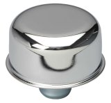 Trans-Dapt Performance Chrome Valve Cover Breathers 4870 Breather, Push-In, Round, Steel, Chrome, Plain, Each thumbnail 2