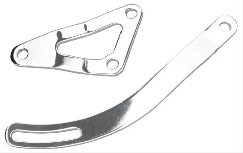 Trans-Dapt Performance Steel Alternator Brackets 9456 Bracket, Steel, Chrome, Cylinder Head Mount, Mopar, Small Block LA, Set