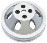 Trans-Dapt Performance Aluminum Water Pump Pulleys 9479 Pulley, V-Belt, 2-Groove, Aluminum, Machined, Chevy, Small Block, Short Pump, Each thumbnail 3