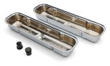 Trans-Dapt Performance Chrome Valve Covers 9461 Covers, Stock Height, Steel, Chrome, Plain, Pontiac, V8, Pair thumbnail 2