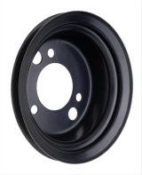 Trans-Dapt Performance Powdercoated Pulleys 8617 Crankshaft Pulley, A/C Add-On, Steel, Black Powdercoated, V-Belt, 6.800 in. Diameter, Chevy, Each thumbnail 1