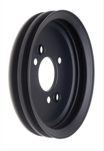Trans-Dapt Performance Steel Crankshaft Pulleys 8616 Pulley, V-Belt, 2-Groove, Steel, Black, Chevy, Big Block, Short Pump, Each thumbnail 2