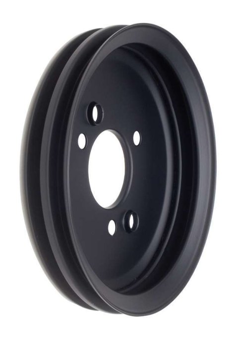 Trans-Dapt Performance Steel Crankshaft Pulleys 8616 Pulley, V-Belt, 2-Groove, Steel, Black, Chevy, Big Block, Short Pump, Each thumbnail 4