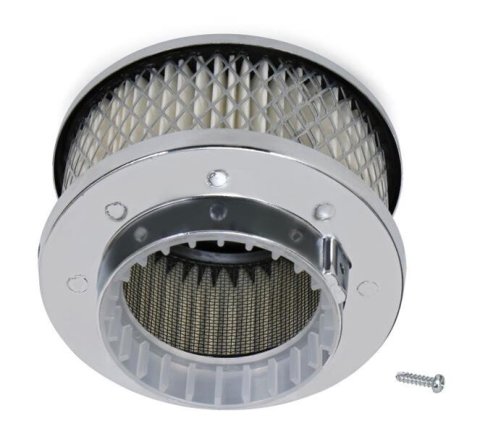 Trans-Dapt Performance Chrome Air Cleaners 2170 Filter Assembly, 4 in. Diameter, Round, Raised Base, Steel, Chrome, 2 in. Filter Height, Each thumbnail 3