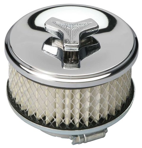 Trans-Dapt Performance Chrome Air Cleaners 2170 Filter Assembly, 4 in. Diameter, Round, Raised Base, Steel, Chrome, 2 in. Filter Height, Each thumbnail 4