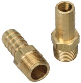 Trans-Dapt Performance NPT to Hose Barb Fittings 2272 Fitting, Adapter, Barb, Straight, Brass, Natural, 3/8 in. NPT, 1/2 in. Barb, Pair thumbnail 3