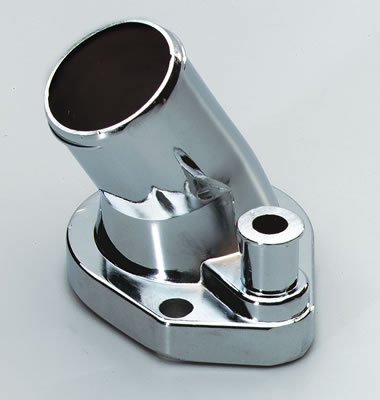 Trans-Dapt Performance Chrome Water Necks 9440 Neck, Zinc Alloy, Plated, O-Ring, 45 Degree, Ford, 221-302/351W, Each
