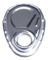 Trans-Dapt Performance Timing Covers 9000 Cover, 1-Piece, Steel, Chrome Plated, Chevy, Small Block, Kit thumbnail 1