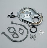 Trans-Dapt Performance Timing Covers 9001 Cover, 1-Piece, Steel, Chrome Plated, Chevy, Big Block, Kit thumbnail 1