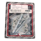 Trans-Dapt Performance Replacement Safety Pins 9669 Hood Pin Set, 1/4" Flip-Over, Chrome, 2 pack thumbnail 1