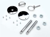 Trans-Dapt Performance Replacement Safety Pins 9669 Hood Pin Set, 1/4" Flip-Over, Chrome, 2 pack thumbnail 2