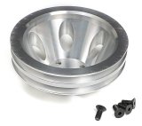 Trans-Dapt Performance Aluminum Water Pump Pulleys 9483 Pulley, V-Belt, 2-Groove, Aluminum, Machined, Chevy, Small Block, Long Pump, Each thumbnail 2