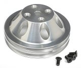 Trans-Dapt Performance Aluminum Water Pump Pulleys 9483 Pulley, V-Belt, 2-Groove, Aluminum, Machined, Chevy, Small Block, Long Pump, Each thumbnail 3
