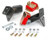 Trans-Dapt Performance Engine Swap Motor Mounts 4155 Mounts, Swap, Black Steel Brackets, Red Polyurethane Bushings, Chevy, Kit thumbnail 1