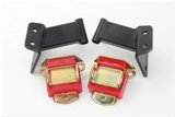 Trans-Dapt Performance Engine Swap Motor Mounts 4155 Mounts, Swap, Black Steel Brackets, Red Polyurethane Bushings, Chevy, Kit thumbnail 4