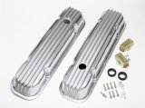 Trans-Dapt Performance Diecast Aluminum Valve Covers 6613 Covers, Perimeter Bolt Mounting, Die-cast Aluminum, Polished, Finned Top, Pontiac V8, Pair thumbnail 1