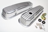 Trans-Dapt Performance Diecast Aluminum Valve Covers 6613 Covers, Perimeter Bolt Mounting, Die-cast Aluminum, Polished, Finned Top, Pontiac V8, Pair thumbnail 2