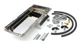 Trans-Dapt Performance Products Oil Pans 0185 Pan & Filter Kit, LS Engine Swap Pan & Remote Dbl Filter Base Combo Kit; Horizontal Port, Chrome Pan 7Qt thumbnail 2