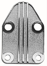 Trans-Dapt Performance Fuel Pump Block-Off Plates 2057 Plate, Steel, Chrome Plated, Chevy, Small Block, Each thumbnail 2
