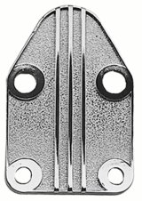 Trans-Dapt Performance Fuel Pump Block-Off Plates 2057 Plate, Steel, Chrome Plated, Chevy, Small Block, Each thumbnail 3
