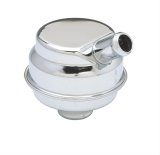 Trans-Dapt Performance Chrome Valve Cover Breathers 9169 Breather, Push-In, Round, Steel, Chrome, Plain, Each thumbnail 1