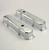 Trans-Dapt Performance Chrome Valve Covers 9299 Covers, Stock Height, Steel, Chrome, Plain, Chrysler, Big Block, Pair thumbnail 2