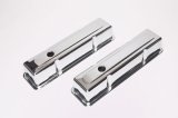 Trans-Dapt Performance Chrome Valve Covers 9215 Covers, Tall, Steel, Chrome, Plain, Chevy, Small Block, Pair thumbnail 2