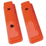 Trans-Dapt Performance OEM Reproduction Colormatch Valve Covers 9916 Covers, Stock Height, Steel, Orange, Plain, Chevy, Small Block, Pair thumbnail 1