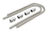 Trans-Dapt Performance Heater Hose Kits 8209 Hoses, Stainless Steel, Natural, 0.750 in. Diameter, 44.00 in. Length, Adapters, Clamps, Kit thumbnail 1