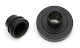 Trans-Dapt Performance Oil Fill Caps 8647 Valve Cover Cap, Round, Push-in, Black Powdercoated, Aluminum, Each thumbnail 1