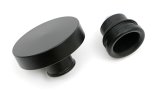 Trans-Dapt Performance Oil Fill Caps 8647 Valve Cover Cap, Round, Push-in, Black Powdercoated, Aluminum, Each thumbnail 2