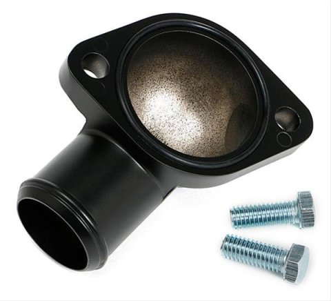 Trans-Dapt Performance Products Water Necks and Thermostat Housings 8588 BLACK POWDER COATED PONTIAC V8 WATER NECK