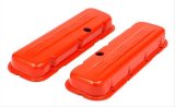 Trans-Dapt Performance Products Valve Covers 9959 CHEVY 454 LOGO SHORT ORANGE POWDER COATED VALVE COVERS thumbnail 2