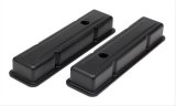 Trans-Dapt Performance Asphalt Black Valve Covers 8685 Covers, Black, Perimeter Bolt Mounting, Steel, Stock Height, Chevy, Small Block, Pair thumbnail 1