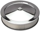 Trans-Dapt Performance Chrome Air Cleaners 2195 Filter Assembly, 14 in. Diameter, Round, Dropped Base, Steel, Chrome, 3 in. Filter Height, Each thumbnail 4