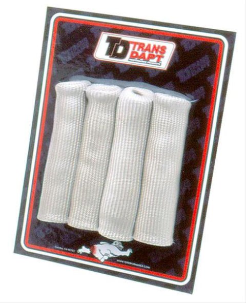 Trans-Dapt Performance Spark Plug Wire Boot Protectors 8815 Protector, Sleeves, 6 in., Silver, Set of 4