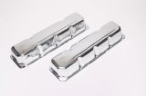 Trans-Dapt Performance Chrome Valve Covers 9174 Covers, Stock Height, Steel, Chrome, Plain, AMC, V8, Pair thumbnail 2