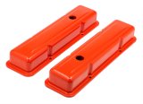 Trans-Dapt Performance Products Valve Covers 9979 Covers, Short, Steel, Orange Powdercoated, Baffled, Chevrolet, Small Block, Pair thumbnail 2