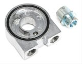 Trans-Dapt Performance Oil Cooler Sandwich Adapters 1327 Adapter, Filter, Sandwich, Aluminum, Natural, 22mm x 1.5mm Thread, 3/8 in. NPT Inlet/Outlet, Each thumbnail 1
